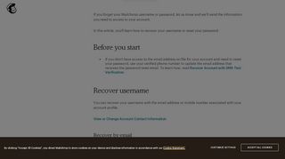 
                            13. Recover Username or Reset Password - MailChimp