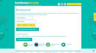 
                            11. Recover your login details - tombola arcade