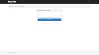 
                            7. Recover your password - Housby Customer Login