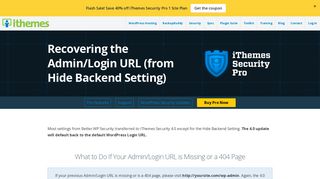 
                            2. Recovering Admin/Login URL (Hide Backend Setting) | iThemes ...