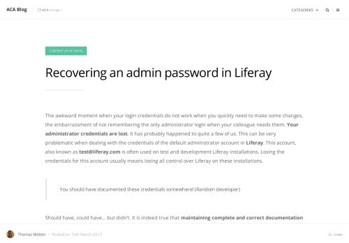 
                            4. Recovering an admin password in Liferay - ACA Blog