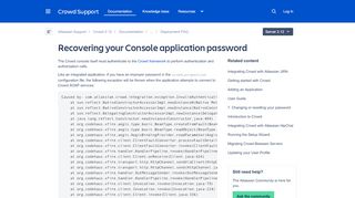 
                            8. Recovering your Console application password - Atlassian ...