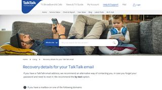 
                            10. Recovery details for your TalkTalk email - TalkTalk Community