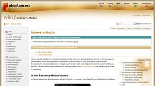 
                            1. Recovery-Modus › Wiki › ubuntuusers.de