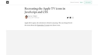 
                            2. Recreating the Apple TV icons in JavaScript and CSS - Medium