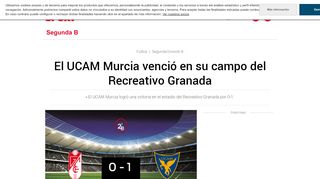 
                            13. Recreativo Granada 0 - 1 UCAM Murcia: El UCAM Murcia venció en ...