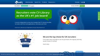 
                            9. Recruiters vote CV-Library as the UK's #1 job board!