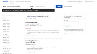 
                            9. Recruiting Selection Manager Jobs, Employment | Indeed.com