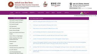 
                            4. Recruitment/Result - (ESIC), Punjab and Chandigarh