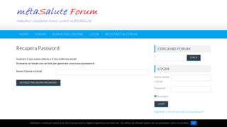 
                            6. Recupera Password – Metasalute Forum