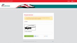 
                            7. Recupera Username (Trenitalia)