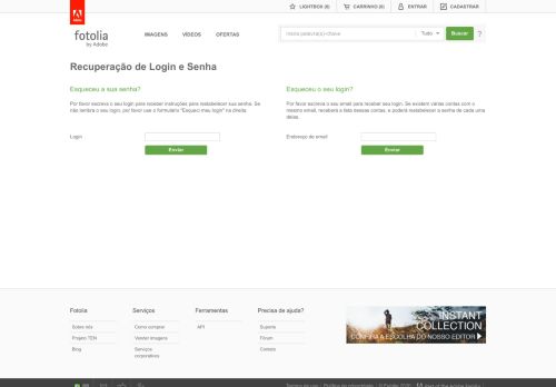 
                            5. Recuperação de Login e Senha - Fotolia