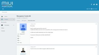 
                            9. Recuperar Conta Mi | Miui Portugal
