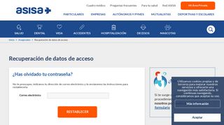 
                            7. Recuperar datos de acceso ASISA