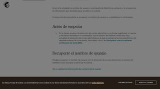 
                            8. Recuperar nombre de usuario o restablecer contraseña - MailChimp