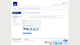 
                            3. Recuperar Password - Axa Assistance México