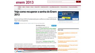 
                            5. Recuperar senha do Enem 2013 - Vestibulando Web