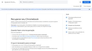 
                            12. Recuperar seu Chromebook - Ajuda do Chromebook - Google Support