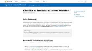 
                            13. Recuperar sua conta Microsoft