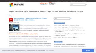 
                            8. Recuperare la password della e-mail dimenticata con Zimbra - ilger.com