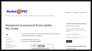 
                            8. Recuperare la password di una casella PEC Aruba - PocketPEC