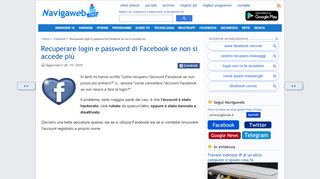 
                            6. Recuperare login e password di Facebook se non si accede più ...