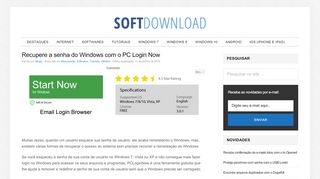 
                            9. Recupere a senha do Windows com o PC Login Now - SoftDownload