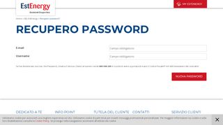 
                            13. Recupero password - Fornitore energia elettrica ... - EstEnergy