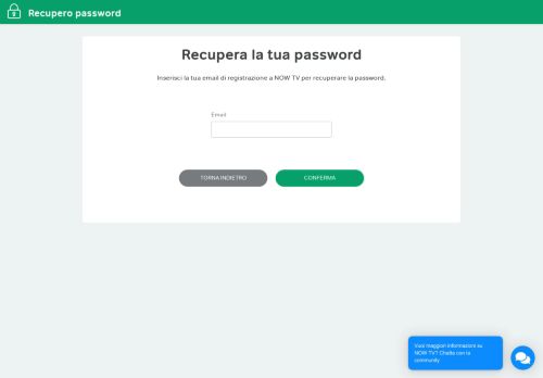 
                            9. Recupero password - Now TV