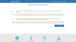 
                            8. Recupero Password - Visura PagoPA