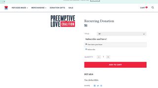 
                            10. Recurring Donation | Preemptive Love Coalition