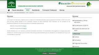 
                            4. Recursos - Consejería de Educación - Junta de Andalucía