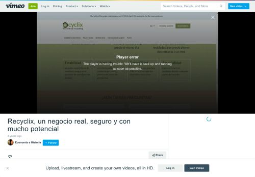 
                            4. Recyclix, un negocio real, seguro y con mucho potencial on Vimeo