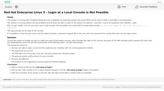 
                            5. Red Hat Enterprise Linux 5 - Login at a Local Console is Not Possible