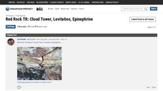 
                            12. Red Rock TR: Cloud Tower, Levitation, Epinephrine - Mountain Project