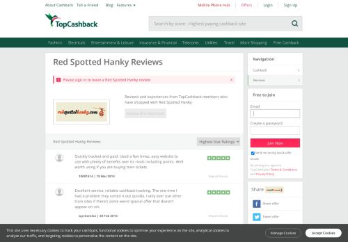 
                            7. Red Spotted Hanky Reviews and Feedback from Real Members
