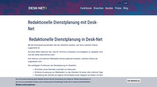 
                            4. Redaktionelle Dienstplanung mit Desk-Net | Desk-Net