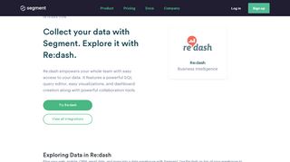 
                            12. Re:dash Business Intelligence Integration · Segment