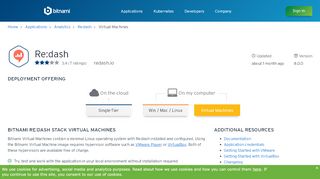 
                            4. Re:dash Virtual Machines - Bitnami