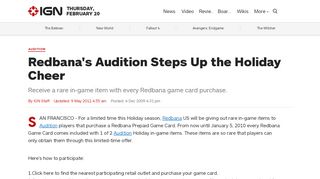 
                            8. Redbana's Audition Steps Up the Holiday Cheer - IGN