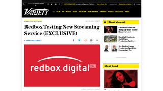 
                            10. Redbox Digital: Streaming Service Test Underway – Variety