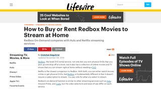 
                            4. Redbox On Demand: Stream Redbox Videos at Home - Lifewire