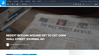 
                            6. Reddit Bitcoin Wizard Set To Get Own Wall Street Journal ...