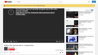
                            10. Reddit in the Terminal with rtv - Lunduke Show - YouTube