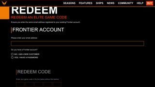 
                            11. Redeem Code | Elite Dangerous