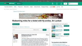 
                            12. Redeeming miles for a ticket with fly-smiles, Sri Lankan ...