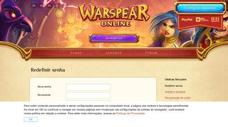 
                            2. Redefinir senha - Warspear Online