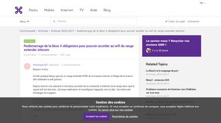 
                            8. Redémarrage de la bbox 3 obligatoire pour pouvoir accéder au wifi ...