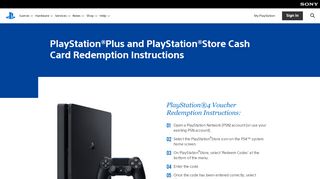 
                            9. Redemption Instructions - PlayStation Plus and PlayStation ...