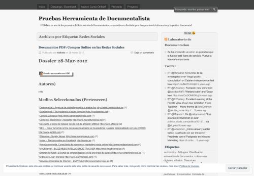 
                            12. Redes Sociales | Pruebas Herramienta de Documentalista